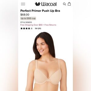 Wacoal Perfect Primer Push-Up Bra in BLACK, 32DD